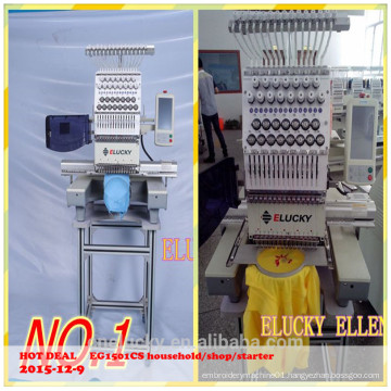 2016 Elucky T-shirt Embroidery Machine and Computerized Embroidery Machine